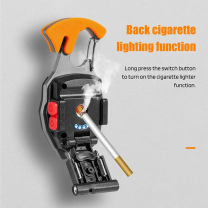 7-in-1 Keychain, Lighter, Flashlight, Opener & Tools